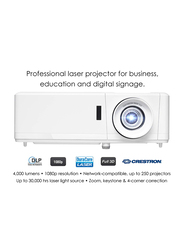 Optoma ZH403 4K HDR Professional Laser Projector, 4000 Lumens, White