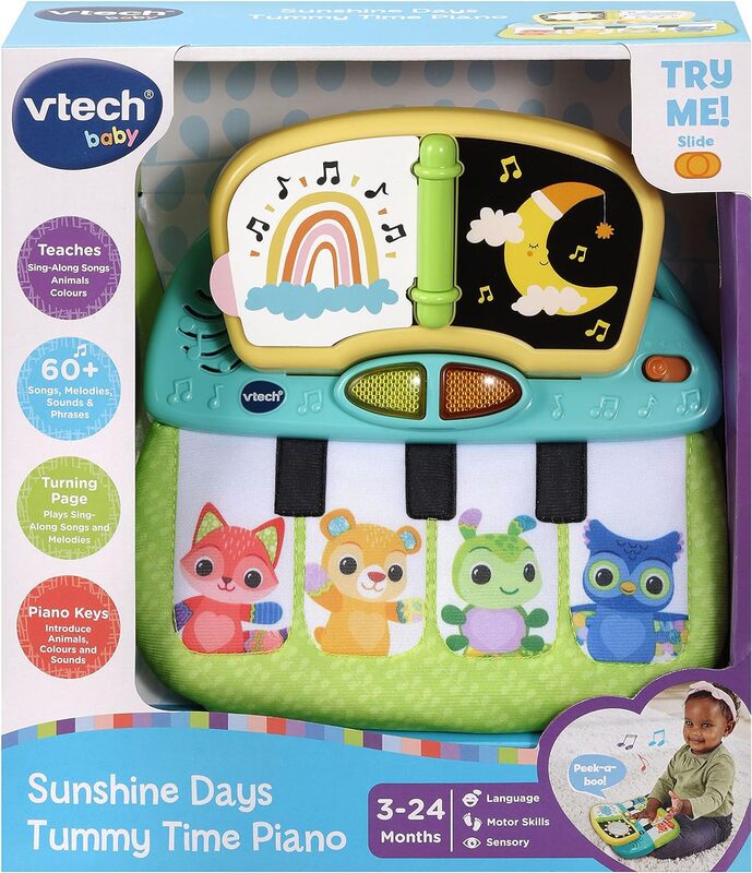 VTech 550403 Baby Sunshine Days Tummy Time Piano, Multi,?8.9 x 25 x 27.9 cm