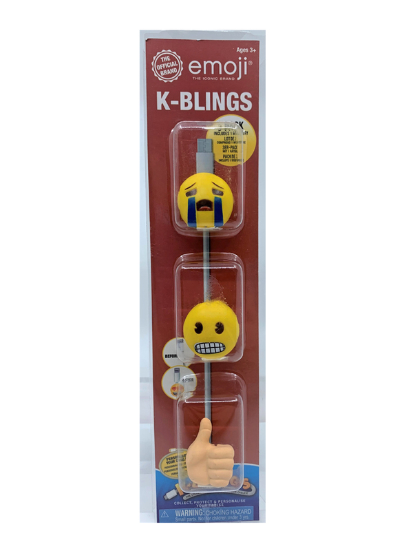 Emoji K-Bling Clips, 3 Pieces, Multicolor