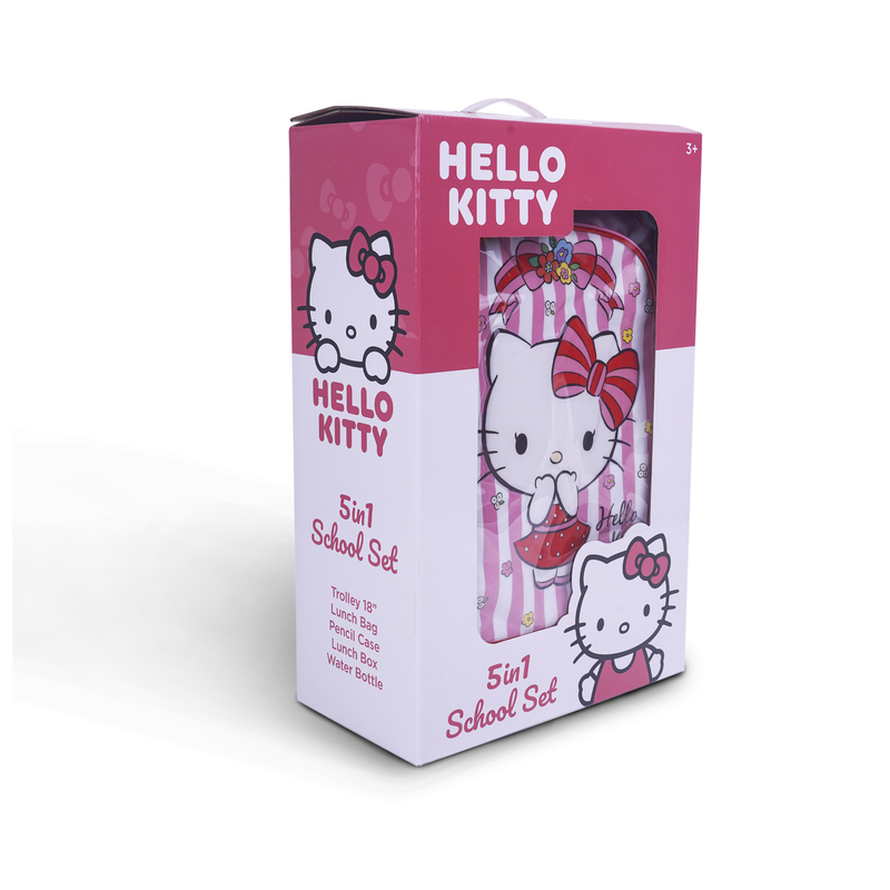 SANRIO HELLO KITTY  5IN1 TROLLEY BOX SET 18"