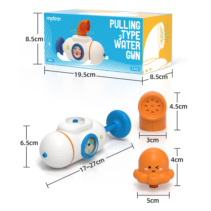 Pull Down Water Gun - Blue Submarine