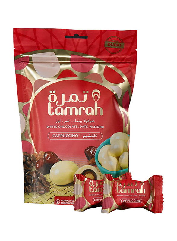 Tamrah Date with Almond Covered with Cappuccino Chocolate Zipper Bag, 100g