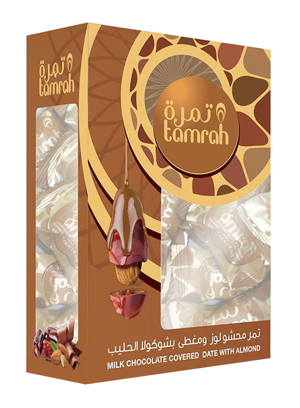 Tamrah Date with Almond Covered Milk Chocolate Stand Box, 400g