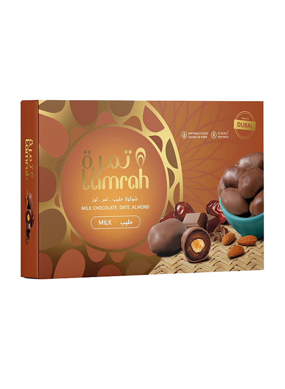 Tamrah Date with Almond Covered with Milk Chocolate Gift Box, 180g