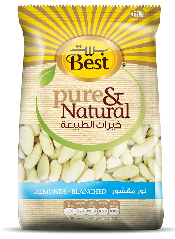 Best Pure & Natural Almonds Blanched Bag, 150g