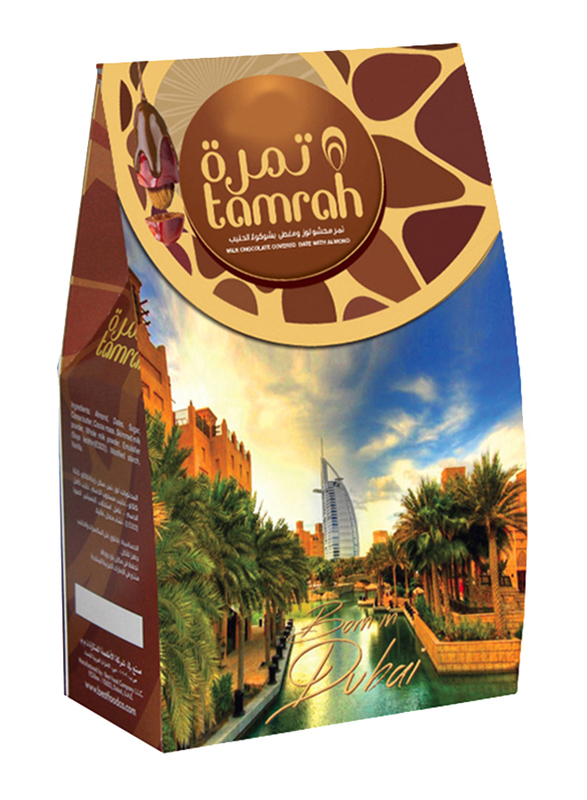 Tamrah Milk Chocolate Covered Date with Almond Souvenir Box, 250g