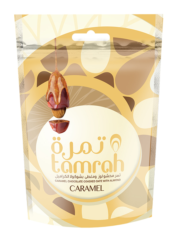 Tamrah Caramel Chocolate Covered Date with Almond, 250g