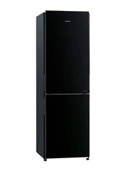 Hitachi 410L Frost Free Double Door Refrigerator, RBG410PUK6GBK, Black