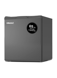 Nobel R600a Single Door Refrigerator Defrost Refrigerant Temperature Control with Shelf Bottle Rack Adjustable Foot, 65L, NR65S, Dark Silver