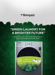 Bompani 9Kg/6Kg 1400RPM Screen Touch Inverter BLDC Front Load Motor Washer & Dryer, BI1070SSN, Dark Stainless Steel