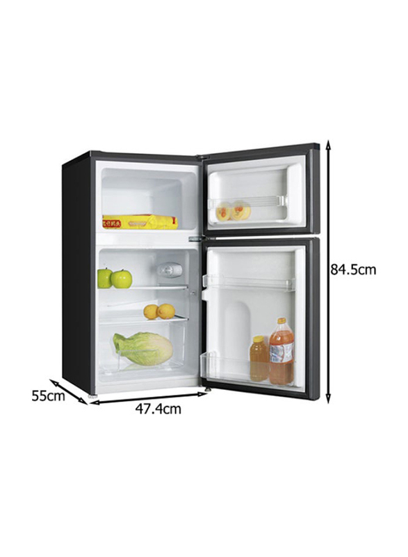 Bompani 100L Double Door Refrigerator, BR100SS, Dark Stainless Steel
