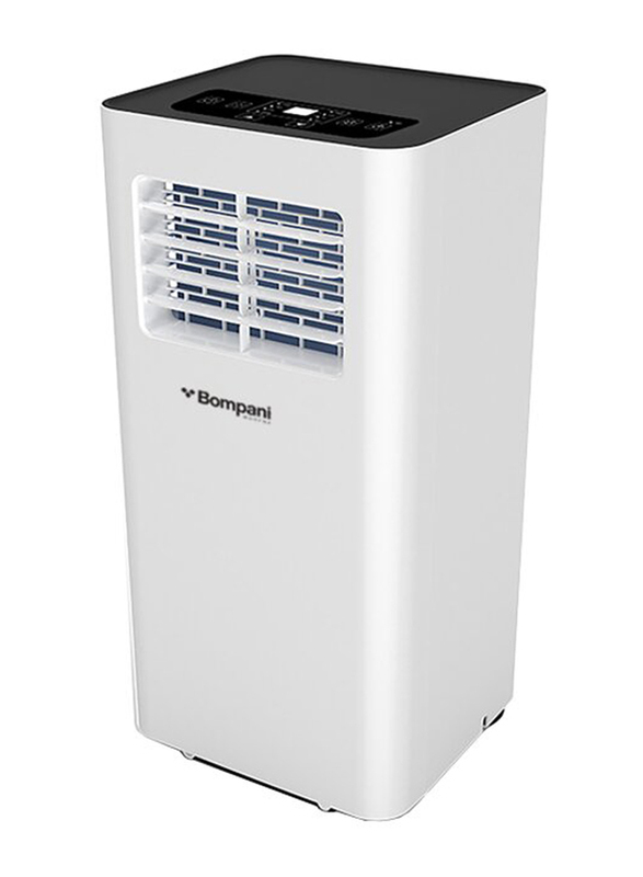 Bompani 9000 Btu Portable Air Conditioner with Auto Swing LED Display and Remote Control, 1 Ton, BO900, White