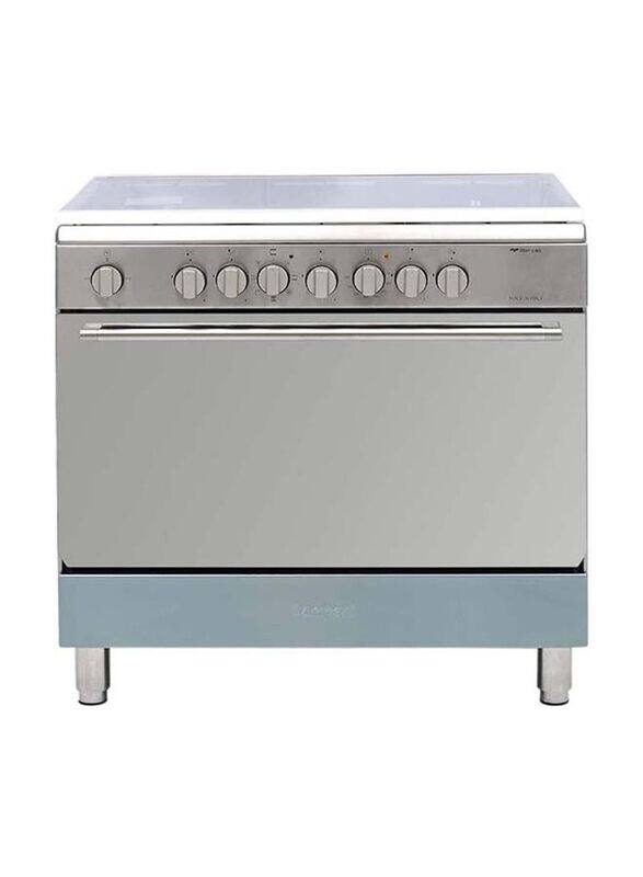 

Bompani 5-Burner Gas Cooker, DIVA90GG5TCIXFAN, Silver