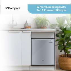Bompani 64L Single Door Refrigerator, BR64SLVR, Silver