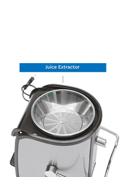 Nobel 2L Juicer Overheat Protection & Safety Lock Device, 600W, NJE101E, Silver/Black