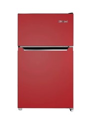 Nobel R600A Double Door Refrigerator Defrost Recessed Handle Refrigerant Inside Condenser, 111L, NR110SS, Red