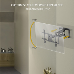 BPX3286 Full Motion TV Mount: Versatile Solution for Screens 32"-86"