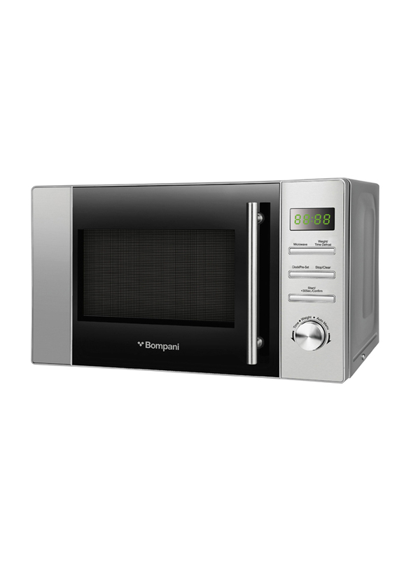 Bompani 20L Microwave Oven with Digital Control & 5-Power Levels & 8-Auto Menus, 700W, BMO20DS, Silver