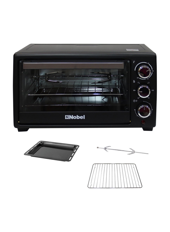 Nobel 18L Electric Oven with 3 Knob Control, 1280W, NEO20, Black