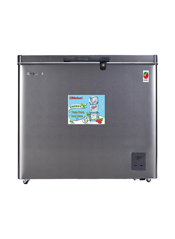 

Nobel 215L Single Door Chest Freezer, NCF300E, Grey