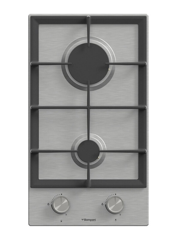 

Bompani Built-in Hobs 2 Gas Euro Type Pool Burners, All Sabaf Burners, Matt Stainless Steel Body, BO263LGT, Silver
