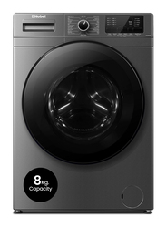 Nobel 8 KG Front Load Fully Automatic Washer, 16 Number of Program, Inverter Motor, Stainless Steel Tub, LED Display, Over Flow Safety, NWM960RH, Silver