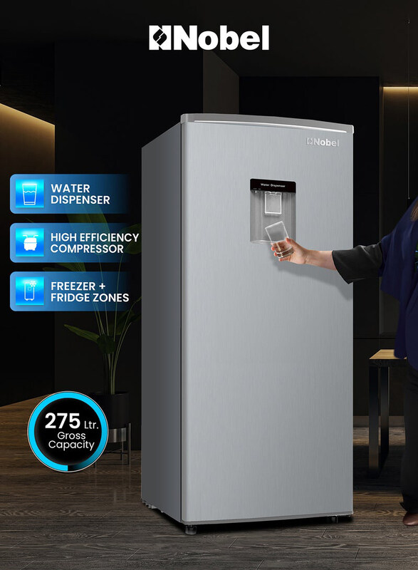 

Nobel 275L Single Door Refrigerator, NR210SS, Silver