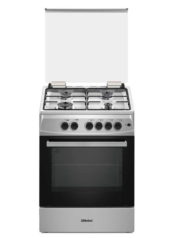 

Nobel 4 Gas Burner Cooker Stainless Steel Finish, NGC6460, Silver