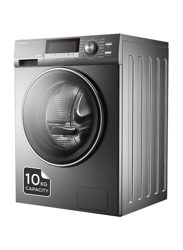 

Bompani 10KG 1200 RPM Front Load Washing Machine, BO3013N, Dark Silver