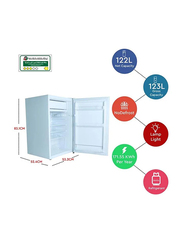 Nobel 123L Single Door Refrigerator, NRF155, White Semi Gloss