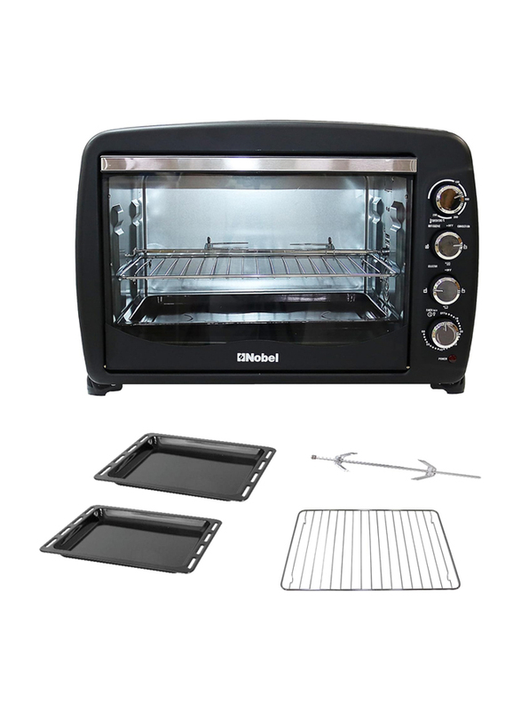 Nobel 55L Electric Oven with 4 Knob Control, 2000W, NEO60, Black
