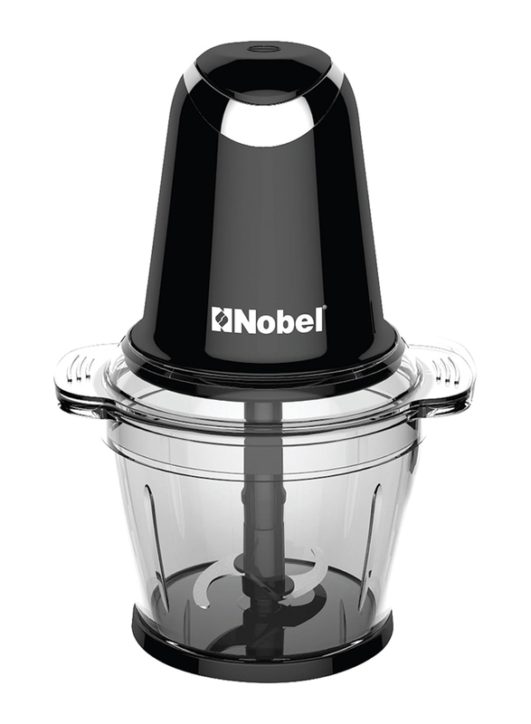 Nobel 1L Chopper with Stainless Steel Blades and Covered Protection, 600W, NCFP363, Black