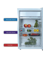 Nobel 123L Single Door Refrigerator, NRF155, White Semi Gloss