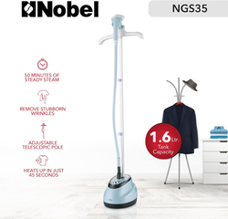 Nobel 1.6L Tank Capacity Garment Steamer with Adjustable Telescopic Pole, NGS35, Light Green