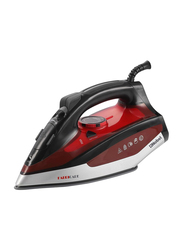 Nobel Steam Iron with Steam Burst Function Non Stick Ceramic Coat Soleplate and Variable Heat Selection, 2400W, NSI27, Red/Black