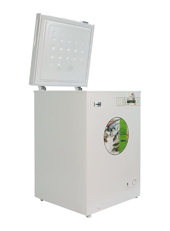 Nobel Single Door Freezer Plastic Coated Aluminium Inside Tropical Inside Condenser, 150L, NCF150, White