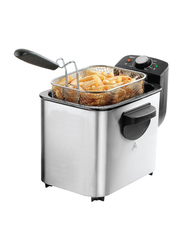 Nobel 4L Stainless Steel Body Deep Fryer with Light Indicator and Adjustable Temperature Control, 3000W, NDF8G, Silver