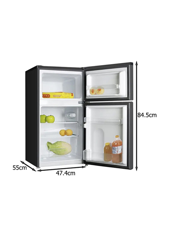 Bompani 86L Double Door Refrigerator, 282W, BR100SS, Grey