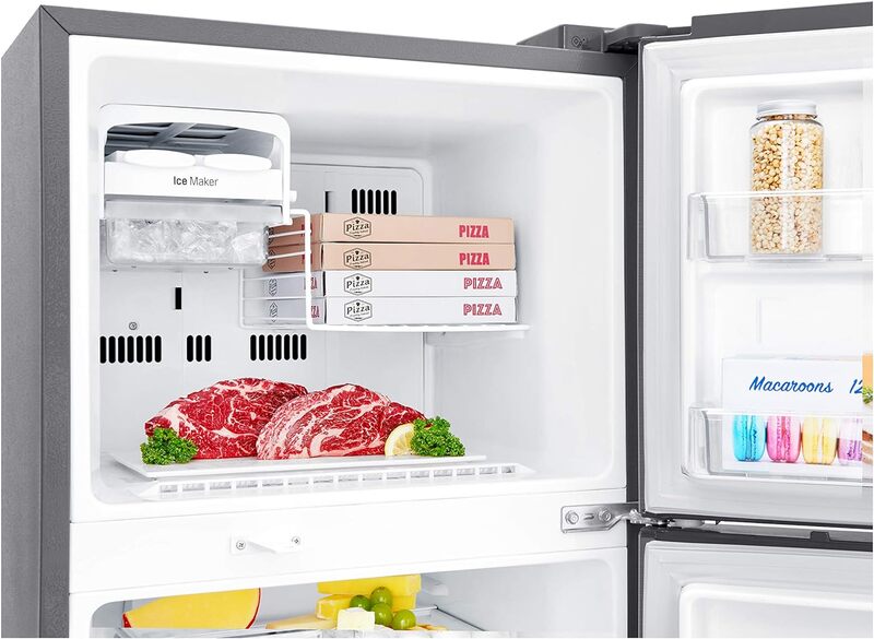 Lg 234L Net Capacity, Top Mount Double Door Refrigerator With Smart Inverter Compressor, Multi Ait Flow 328 W GR-C345SLBB Platinum Silver