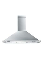 Bompani 90cm Square Chimney Hood, CHIMNEY 90 ST, Silver