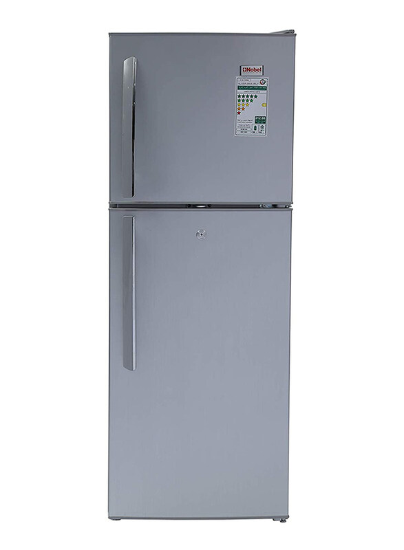 

Nobel 138L Double Door Refrigerator, NR180SDN, Silver Semi Gloss