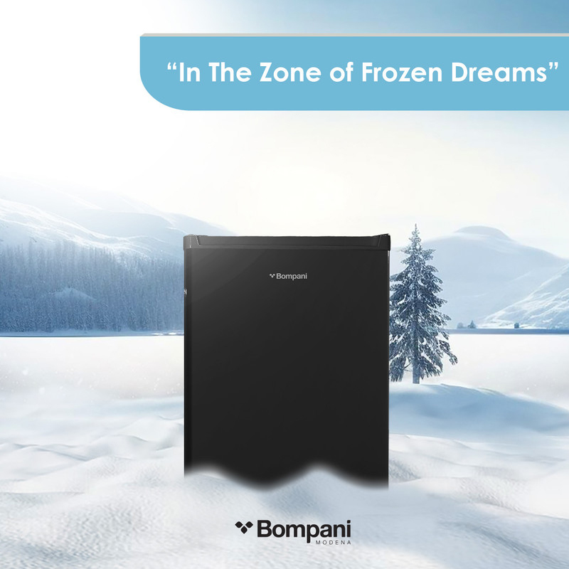 Bompani 110L Single Door Refrigerator, BR110N, Black