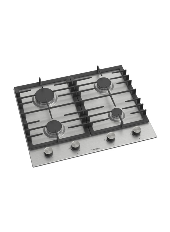 

Bompani 60cm Built-In Hob, Stainless Steel, 4 Gas Euro Type Pool Burners, Sabaf Burners, Mechanical Control, Cast Iron Supports, BO213MKT, Silver
