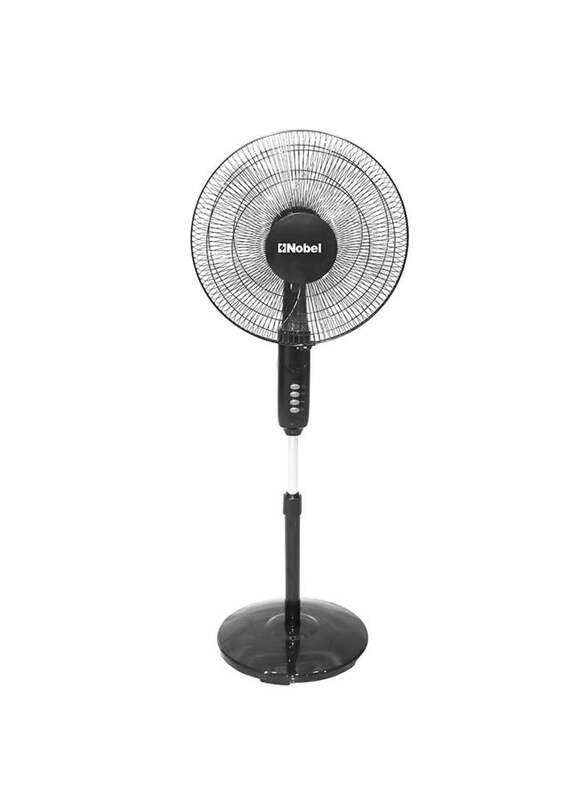 

Nobel Stand Fan 5 Blades with Remote, 16 Inch, 40W, NF150, Black