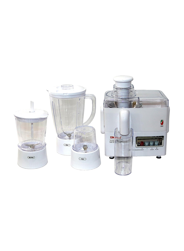 Nobel 4 in 1 Juicer Chopper & Dry Mill Pulse Grinder, 400W, NJ176G4, White