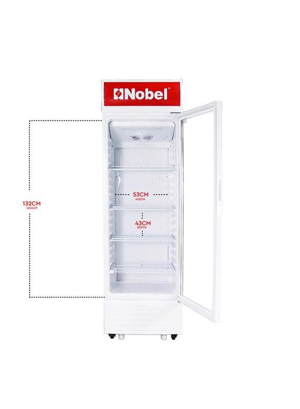 Nobel Upright Chillier Single Door, 345L, NSF400, White