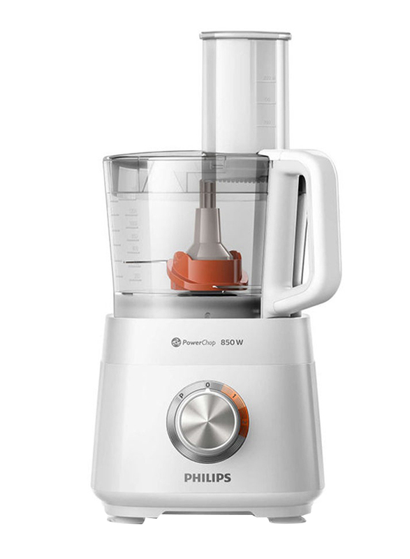 Philips Compact Food Processor, 850W, HR7520/01, White