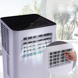 Bompani 9000 Btu Portable Air Conditioner with Auto Swing LED Display and Remote Control, 1 Ton, BO900, White