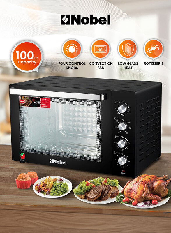 

Nobel 100L Oven with Adjustable Temperature Control, 800W, NEO105PRO, Black