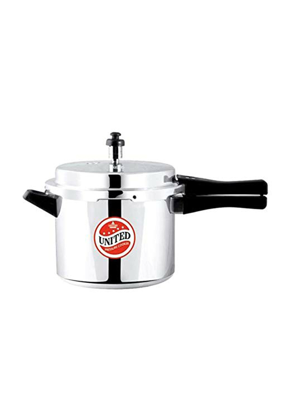 United 7.5 Ltr Elegance Pressure Cooker with Outer Lid, UC0113, Silver